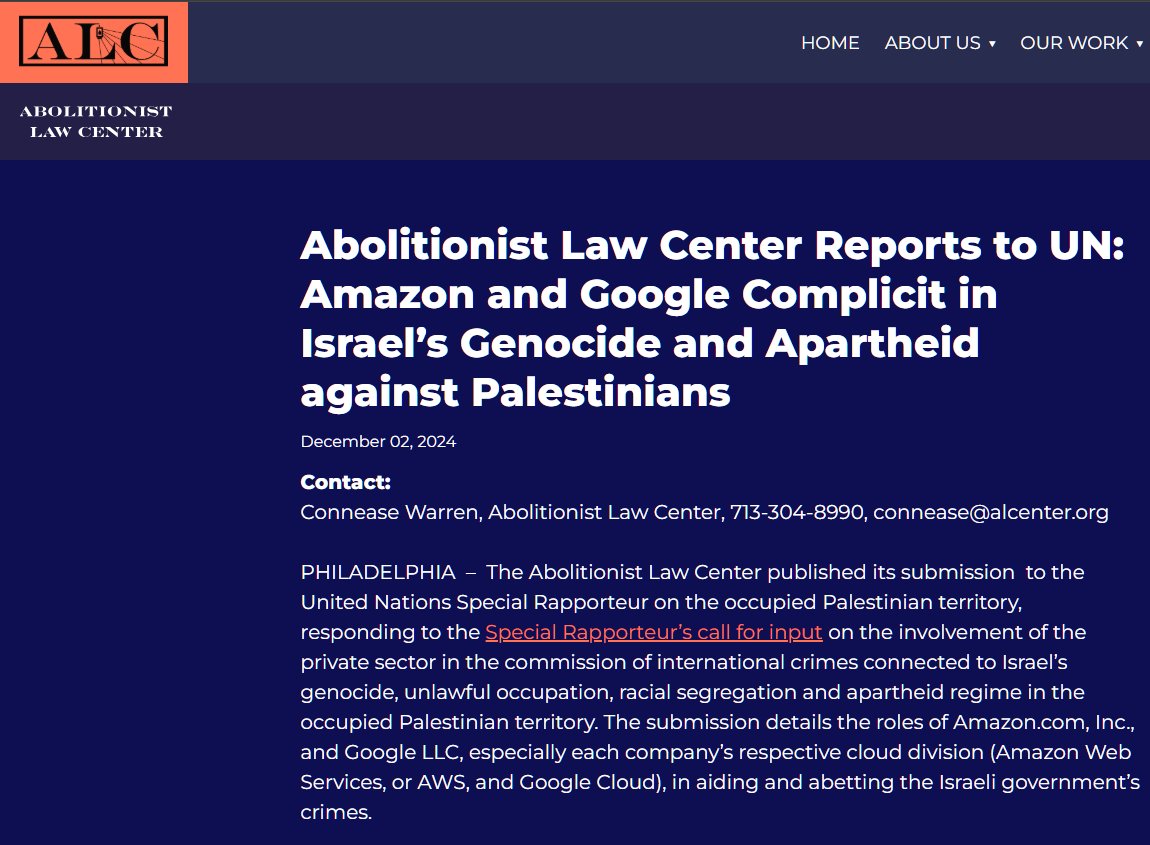 Dr__Lahlou's tweet image. Google impliqué dans le génocide via le projet Nimbus, renforce son partenariat avec le pays génocidaire suite aux protestations et licencie plus de 50 employés.
Qu&apos;as-tu fait concrètement à ton échelle, pour changer cela ?
#Google
#Nimbus
#Genocide
#Israel
#Apartheid