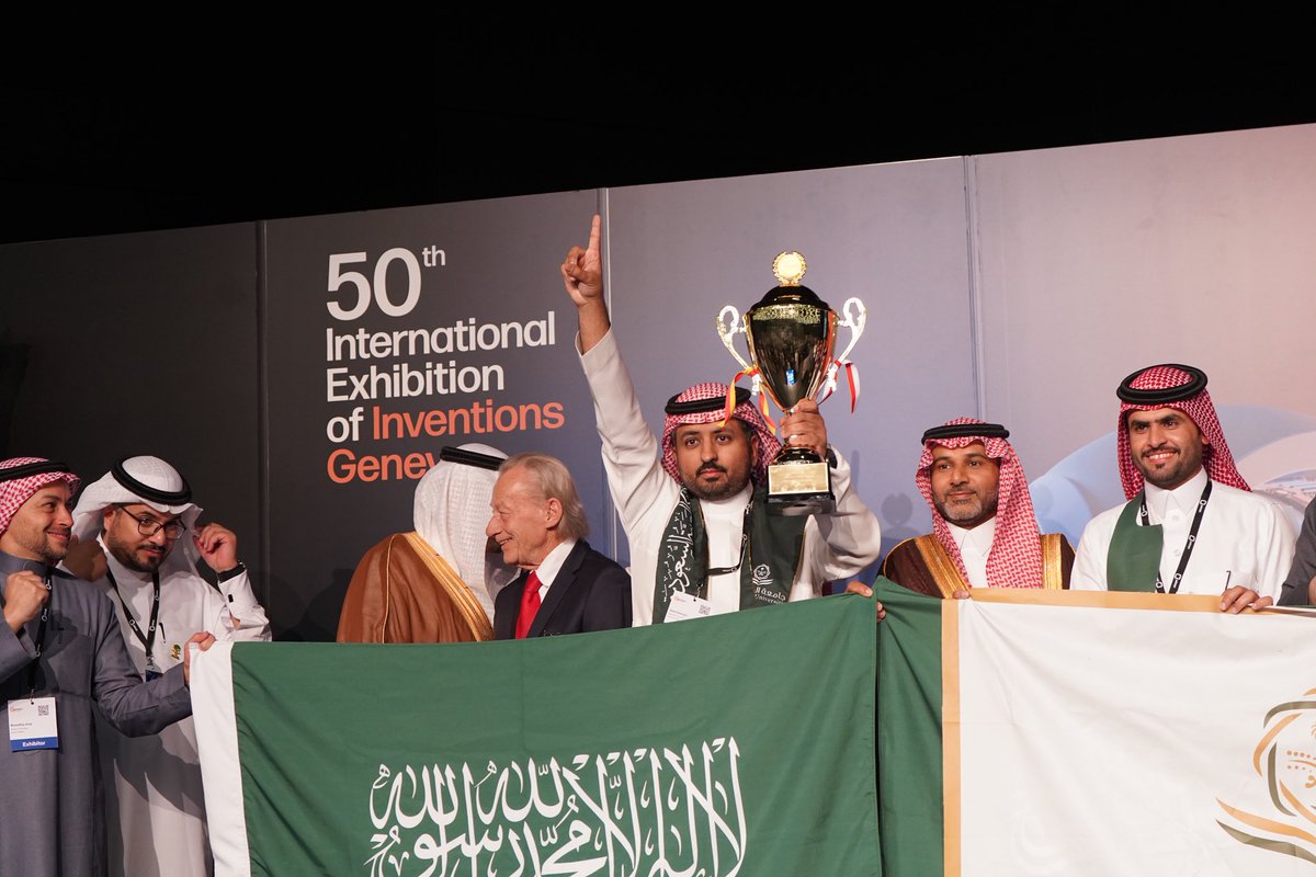 الحمدلله 🇸🇦💚
هذي عوايدنا ☝🏼

#معرض_جنيف_الدولي_للاختراعات