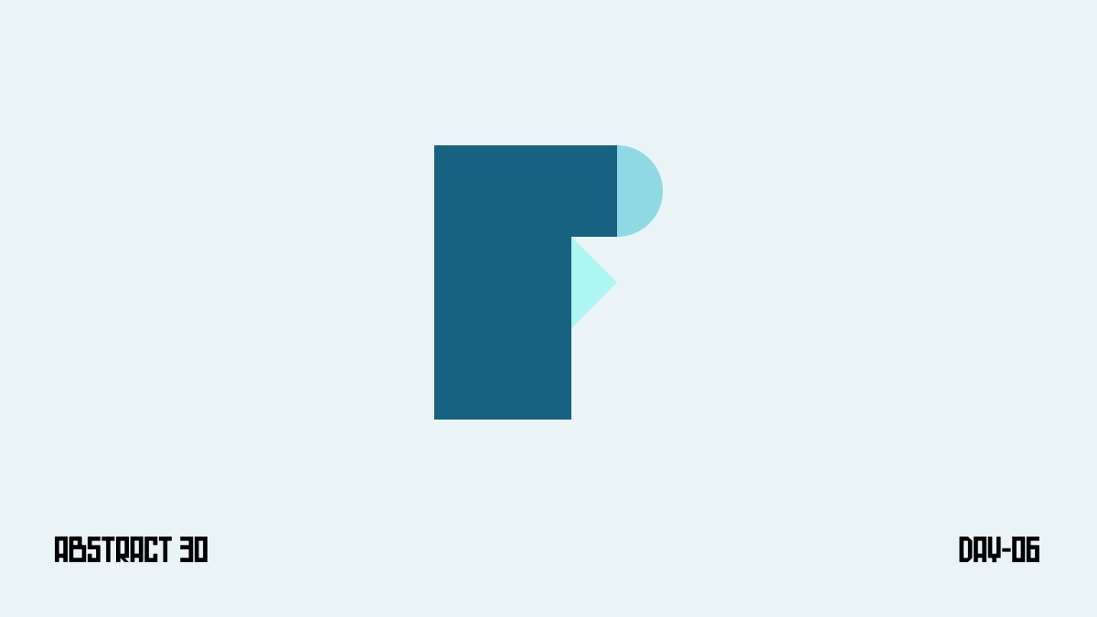 Designatiev's tweet image. Day 6 — "F"
Simplicity meets complexity.
Blue forms, calm rhythm.
#Abstract30 #typography #geometricdesign #dailychallenge