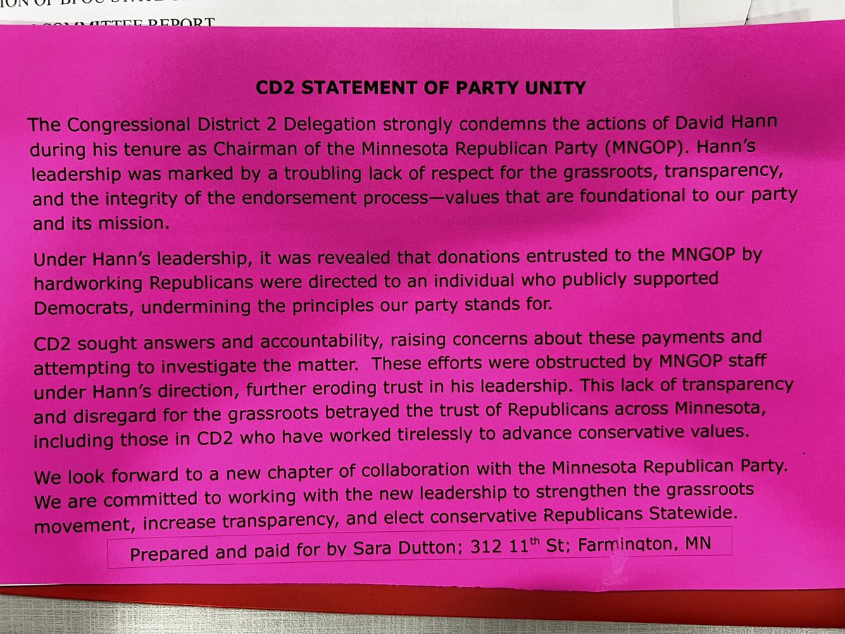 Action 4 Liberty (@action_liberty) on Twitter photo Delegates at CD2 just voted to condemn David Hann for his traitorous actions.
When will the <a href="/mngop/">Republican Party of Minnesota</a> follow suit? Delegates at CD2 just voted to condemn David Hann for his traitorous actions.
When will the <a href="/mngop/">Republican Party of Minnesota</a> follow suit?