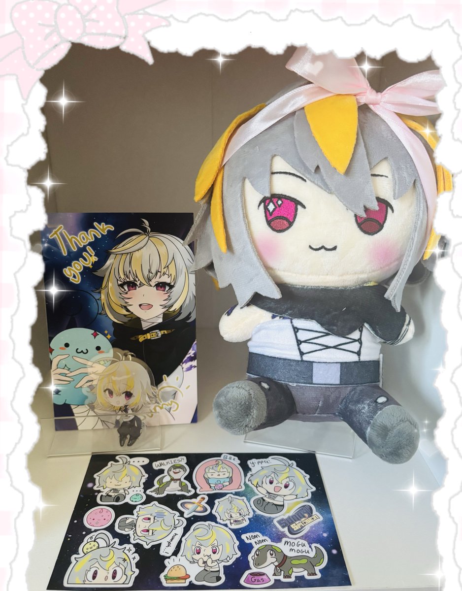 omgdaichi's tweet photo. my sunny FINALLY came home!!!! i'm so proud of sunny for working on all of this and for drawing her own stickers π₯Ή theyre so cute and i will treasure all this merch for forever.
i cant wait to dress the plushie up π€ #anysunny #sunnysplosion https://t.co/XxfDCNWjcW