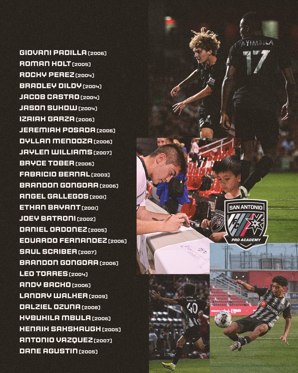 San Antonio FC (@sanantoniofc) on Twitter photo Dreams realized through the SAFC Pro Academy pres. by Ricos👏
Tonight, we celebrate our <a href="/SAFCProAcademy/">SAFC Pro Academy presented by Ricos</a> and the legacy its graduates have built 🙌
<a href="/SAFCProAcademy/">SAFC Pro Academy presented by Ricos</a> | #sponsored Dreams realized through the SAFC Pro Academy pres. by Ricos👏
Tonight, we celebrate our <a href="/SAFCProAcademy/">SAFC Pro Academy presented by Ricos</a> and the legacy its graduates have built 🙌
<a href="/SAFCProAcademy/">SAFC Pro Academy presented by Ricos</a> | #sponsored
