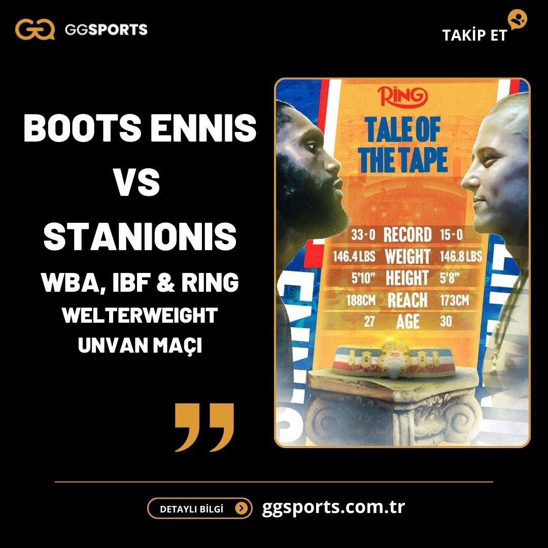 ggsportscomtr's tweet photo. 💥✨✨🚨#MAÇANONSU🚨🌟✨✨💥
💥✨✨🔥#EnnisStanionis🔥✨✨✨💥
💥✨✨🔥#YARINSABAH🔥✨✨✨💥
💥✨🔥Şampiyon vs Şampiyon🔥 ✨💥
💥✨✨🔥Yenilgisiz vs Yenilgisiz🔥 ✨💥

🔥🇺🇸#Enmis🛡️⚔️🛡️#Stanionis 🇱🇹 

👑 WBA, IBF & Ring Magazine 
⚖️ Welterweight 
📅12 Nisan 🇺🇸
📆13 Nisan 🇹🇷🇬🇧 
📺@DAZNBoxing 🌍 
⏰05:30 (Beklenen) 🇹🇷 
🏟️ #BoardwalkHall 
📍Atlantic City 🇺🇸 

#bokshaber #ennisstanionis