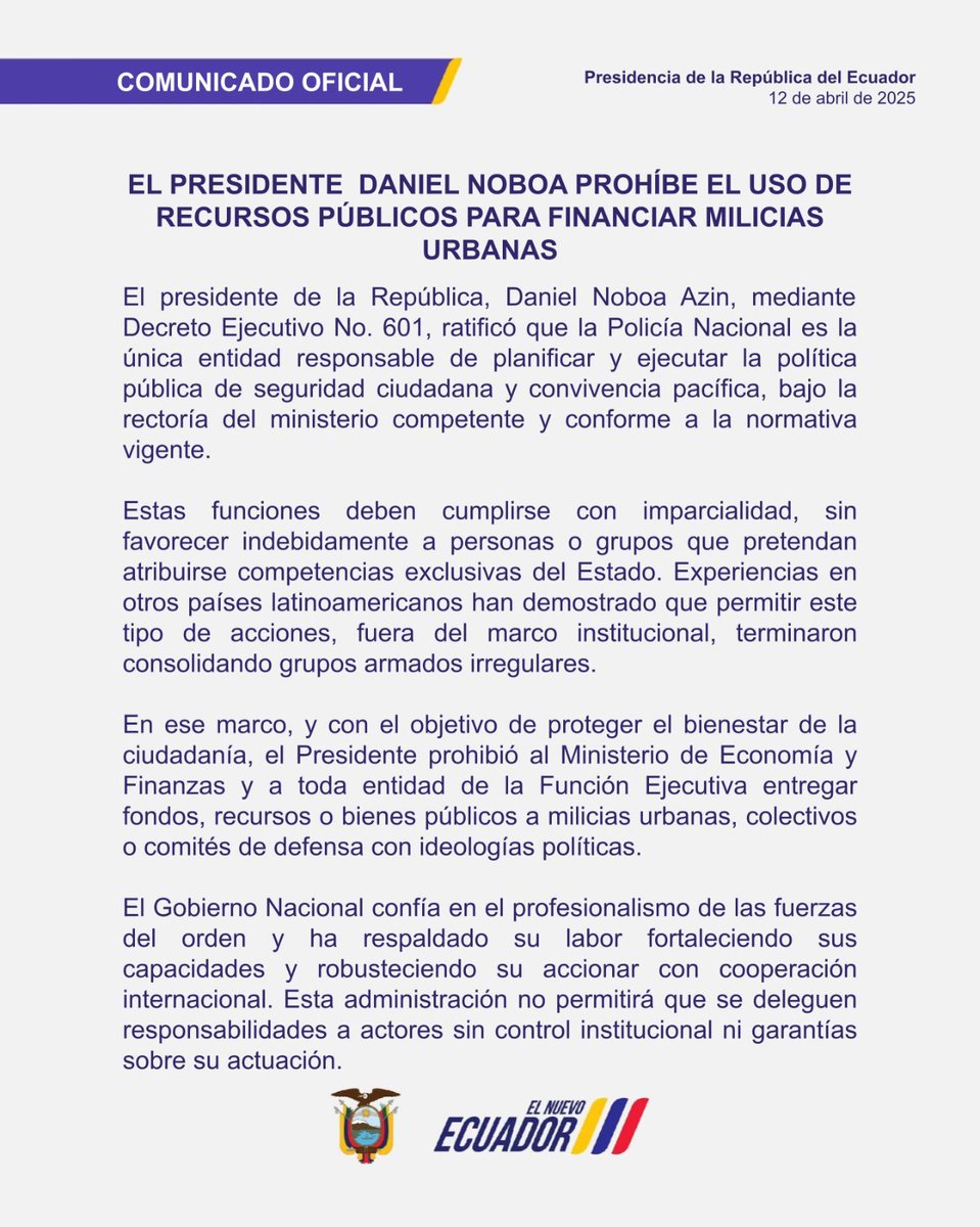 Presidencia Ecuador 🇪🇨 tweet media