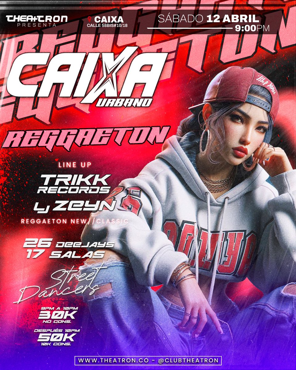 theatronbogota's tweet image. HOY Theatron Showcase 🎧 Croosover Night 

JCB Juan Carlos Barrera

17 SALAS + 28 DJs + #SHOWS + #GOGOS + #DANCERS 

🎫Cover: De 9:00pm a 10:00pm $30k. Después de las 10:00pm, $50k. 

#Theatron siempre te da más!! 

#Bogota  #DJs #Rumba #Party #Sábado #TheWorlds100BestClubs