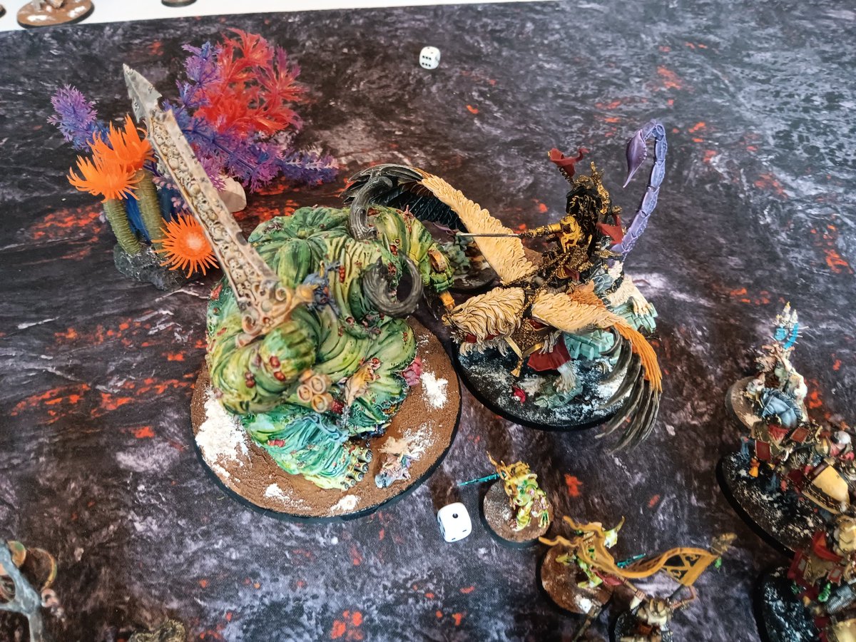 #hobbystreak day 1394  - first game of #ageofsigmar for ages - v close game between my #citiesofsigmar and <a href="/ChiefNurgling/">ChiefNurgling</a> and his #nurgle army