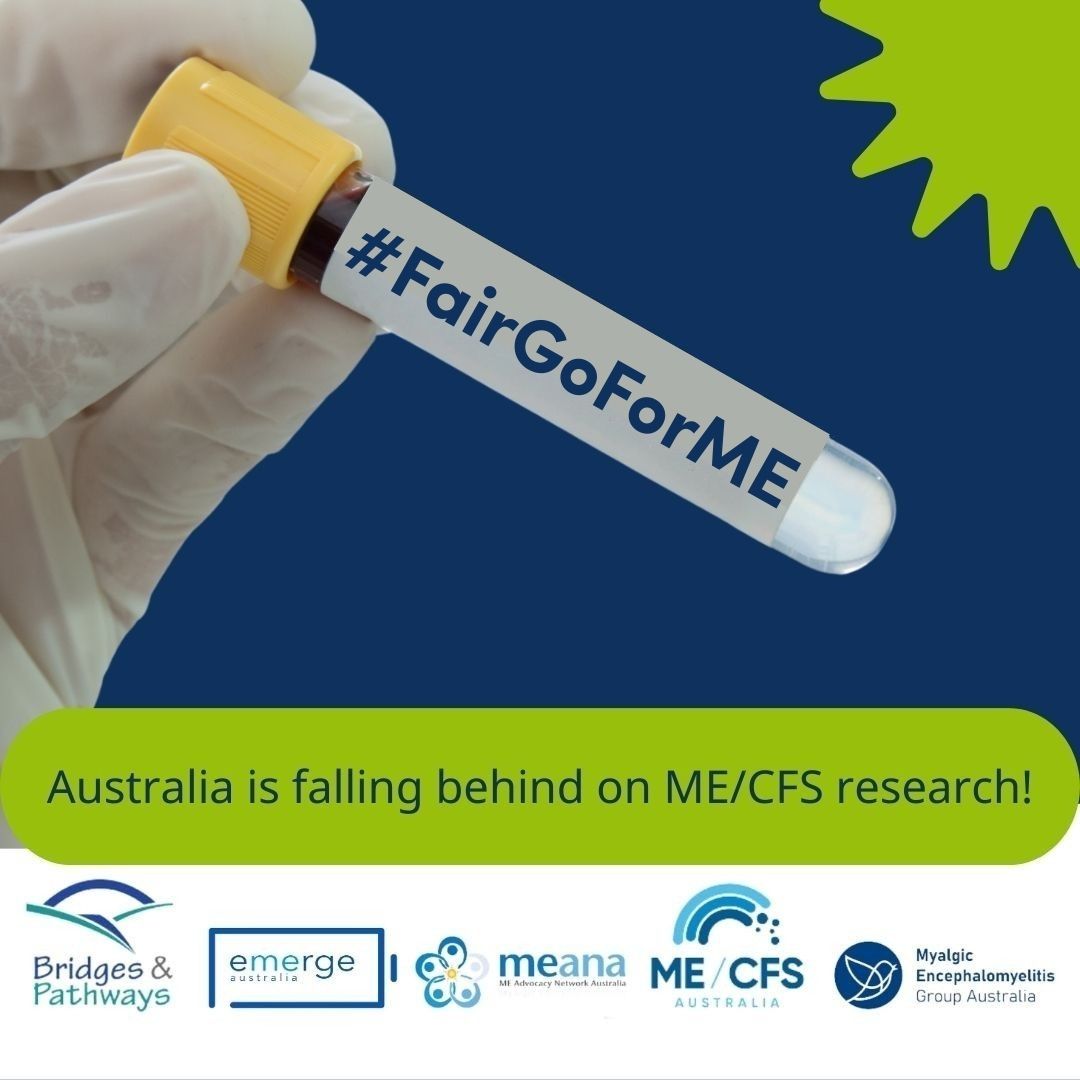 ME Group Australia (Rachel) (@megroupaust) on Twitter photo #MyalgicEncephalomyelitis & @MEcfs #research receives far less funding than other chronic illnesses.
Tag your candidates & ask about their commitments to help #pwME and #longCOVID.
Remind them #FairGoForME for your vote! #AusVotes2025
<a href="/EmergeAus/">Emerge Australia</a> <a href="/mecfsaustralia/">ME/CFS Australia</a> <a href="/MEAdvNetAu/">ME Advocacy Network Australia (MEANA)</a> #MyalgicEncephalomyelitis & @MEcfs #research receives far less funding than other chronic illnesses.
Tag your candidates & ask about their commitments to help #pwME and #longCOVID.
Remind them #FairGoForME for your vote! #AusVotes2025
<a href="/EmergeAus/">Emerge Australia</a> <a href="/mecfsaustralia/">ME/CFS Australia</a> <a href="/MEAdvNetAu/">ME Advocacy Network Australia (MEANA)</a>