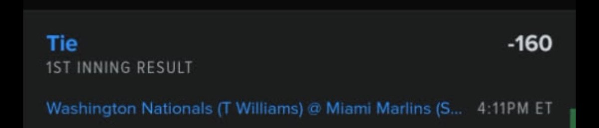 Dfs4Everyone's tweet photo. First Inning Tie Trio — 0.5 Units Each
•0.10 Unit Parlay at +358
— Nationals vs Marlins
— Royals vs Guardians
— Rangers vs Mariners
Liking these matchups to stay quiet early. Took each F1 Tie straight for a half unit and added a light 0.10 unit sprinkle on the parlay. Low risk, high vibes.