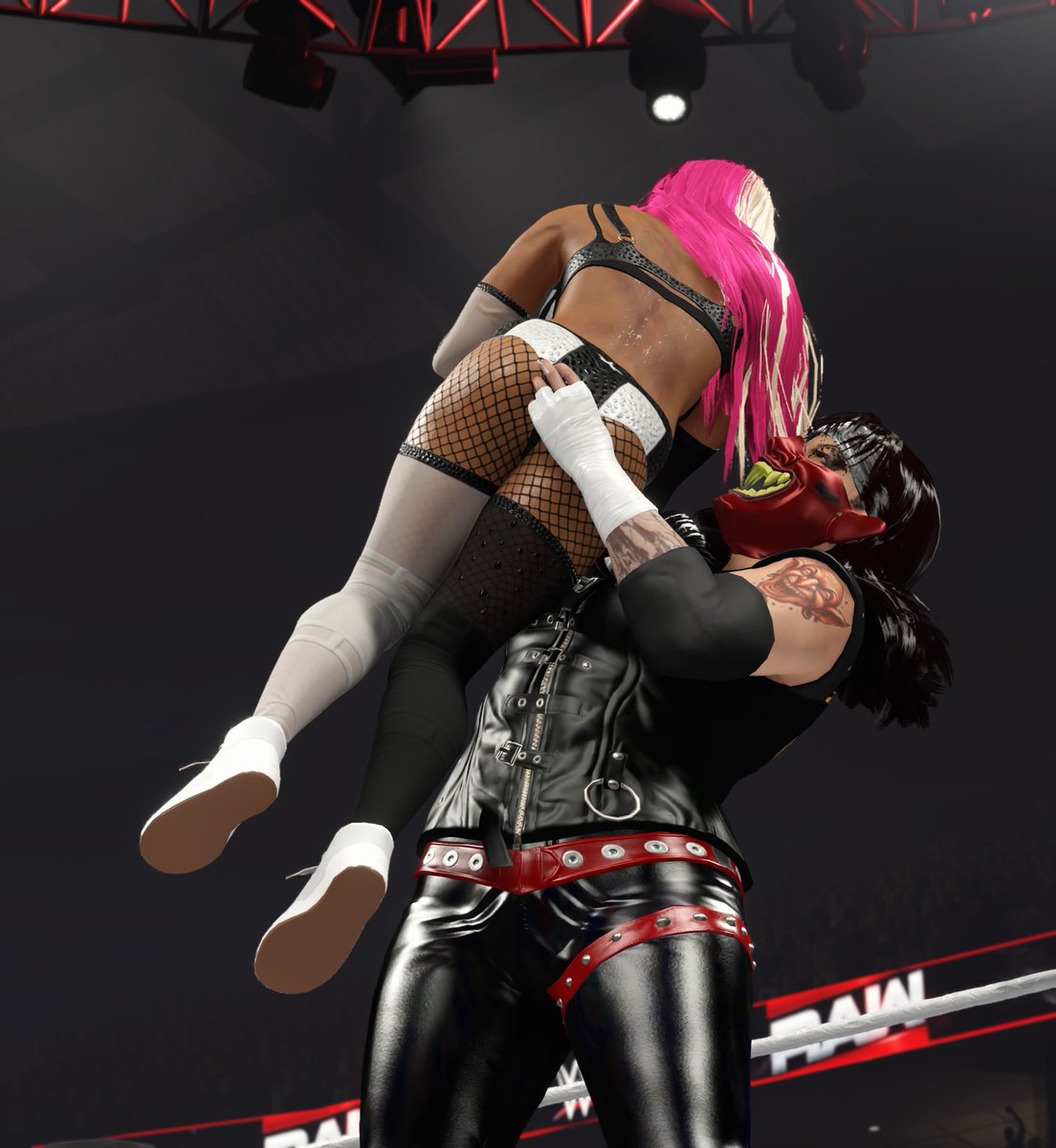 FATALESwrestle's tweet photo. Back for the first time since 2K23, with new gear, Oni-Sama, the Backalley Demon. 
Orc Life Born
Orc Life Bred
And when the time comes
Orc Life Dead

Went back to her Super Heavy Monster origins, with new gear inspired by Taker and Kane. https://t.co/8omB1lbGir