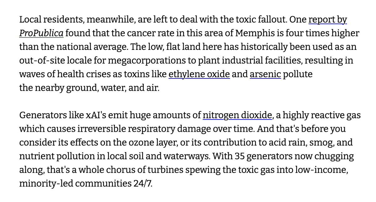 environmental racism, emissions capable of causing "irreversible respiratory damage"