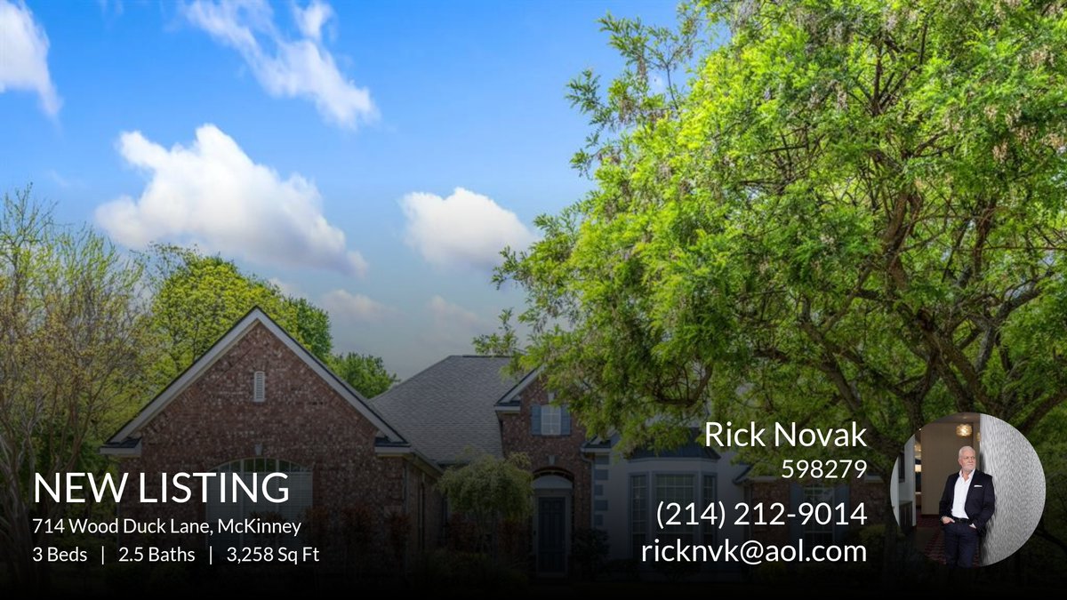 ricknvk's tweet photo. 📍 New Listing 📍 Take a look at this fantastic new property that just hit the market located at 714 Wood Duck Lane in Mckinney. Reach out here or at (214) 212-9014 for more information!

Listed by Tammy Flynn

.
.
.
#Buy   #Sell... https://t.co/NeruHXo4bZ https://t.co/cvm22cwgGG