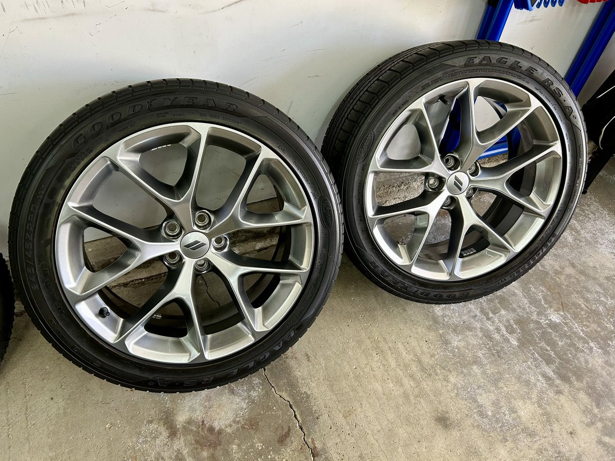 Changing of the guard today, off come the winter 18s on go the OEM 20s. Next Spring I think it’s time for new Summer rubber maybe Firestone Firehawk Indy 500s?