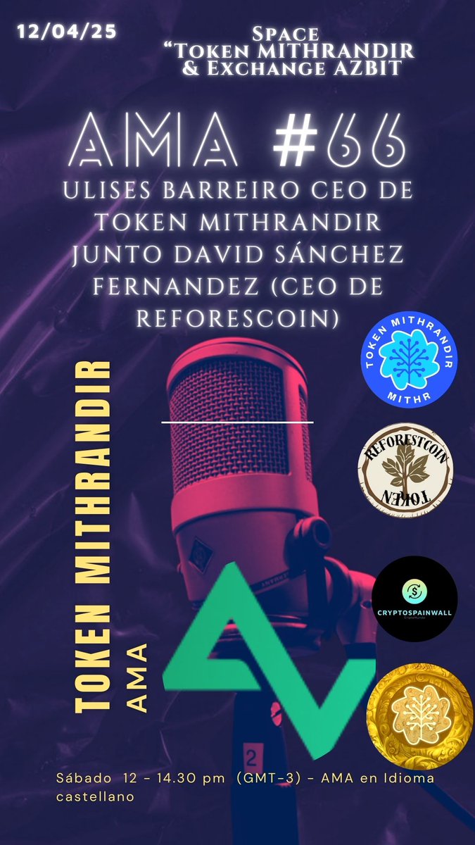 acciontoken's tweet photo. Maravilloso AMA se dió hoy en breve cargado en you tube.
#AMA #mithr #tokenmithr #cardano @ReforestcoinT @azbit_news #criptomithr @CryptoSpain5 @Mithrandir_CBA @TokenMITHR_Goma @DanielRodr40540 https://t.co/DFIS8ocrp0