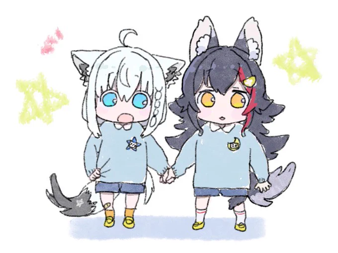 ほしぐみさんとつきぐみさん#絵フブキ #みおーん絵 