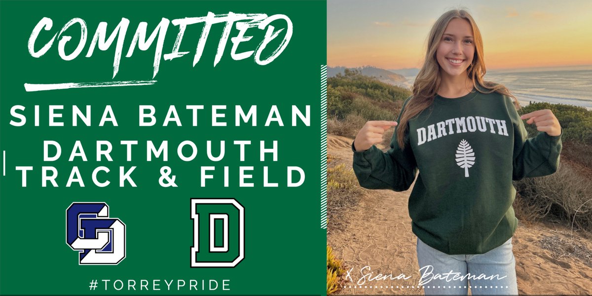 TorreyAthletics's tweet photo. Congratulations to LJCDS superstar multi-sport athlete Siena Bateman '25 who will be taking her track & field talents to Dartmouth. Siena has been a standout in field hockey, lacrosse, and track & field at LJCDS. Go Big Green! #torreypride https://t.co/yUzAlPFHdS