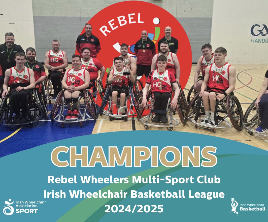IWA-Sport (@iwasport) on Twitter photo Presenting the 2024/2025 IRISH WHEELCHAIR BASKETBALL LEAGUE CHAMPIONS
<a href="/RebelWheelers/">Rebel Wheelers Multi-Sport Club</a>
🟥🟥🟥🟥🟥🟥
Comhghairdeas
👏👏👏👏👏👏 Presenting the 2024/2025 IRISH WHEELCHAIR BASKETBALL LEAGUE CHAMPIONS
<a href="/RebelWheelers/">Rebel Wheelers Multi-Sport Club</a>
🟥🟥🟥🟥🟥🟥
Comhghairdeas
👏👏👏👏👏👏