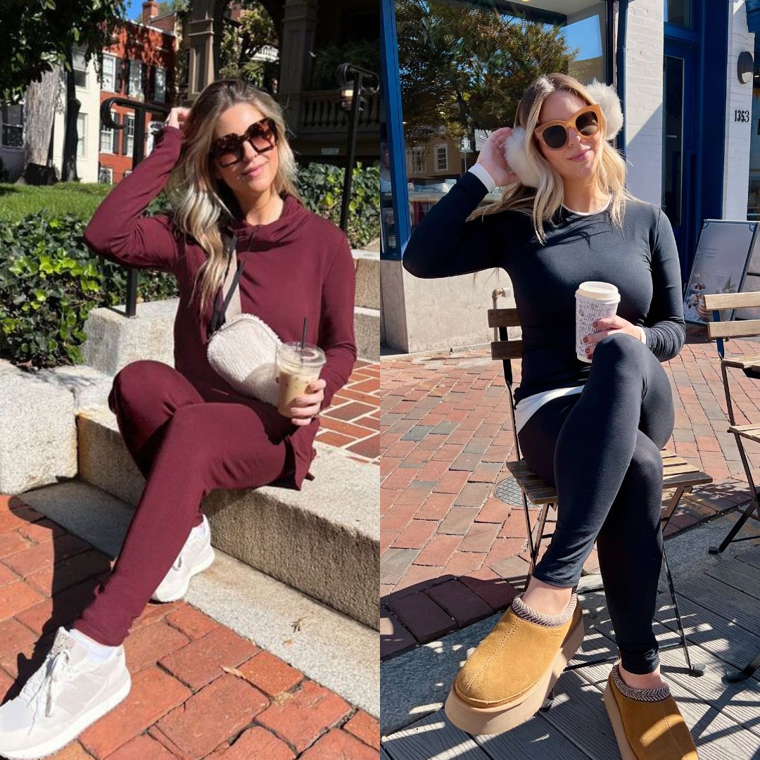 CuddlDuds's tweet image. When the weather app is acting mercurial, lean on one of these layered looks, as styled by @SpoonfulofTrish  😉

Look 1 😎Ultra Cozy Tunic + Legging
Look 2 ☕️ Fleecewear Crew + Legging

bit.ly/CDWomenAll

#casualwear #leggingsaddict #LiveInLayers