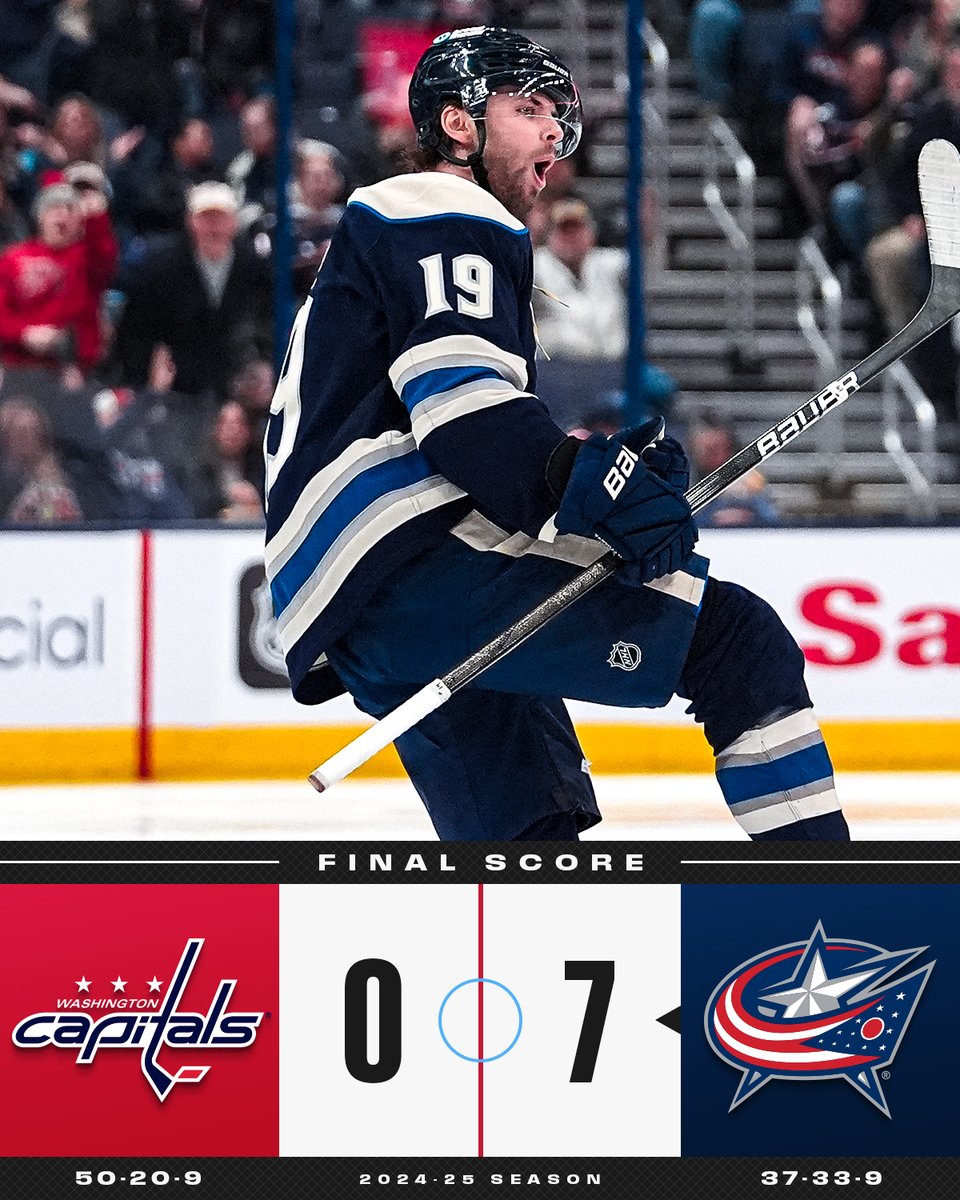 NHL's tweet photo. The @BlueJacketsNHL put up seven goals in their matinée matchup! 💥 https://t.co/YOtqjog9Ib