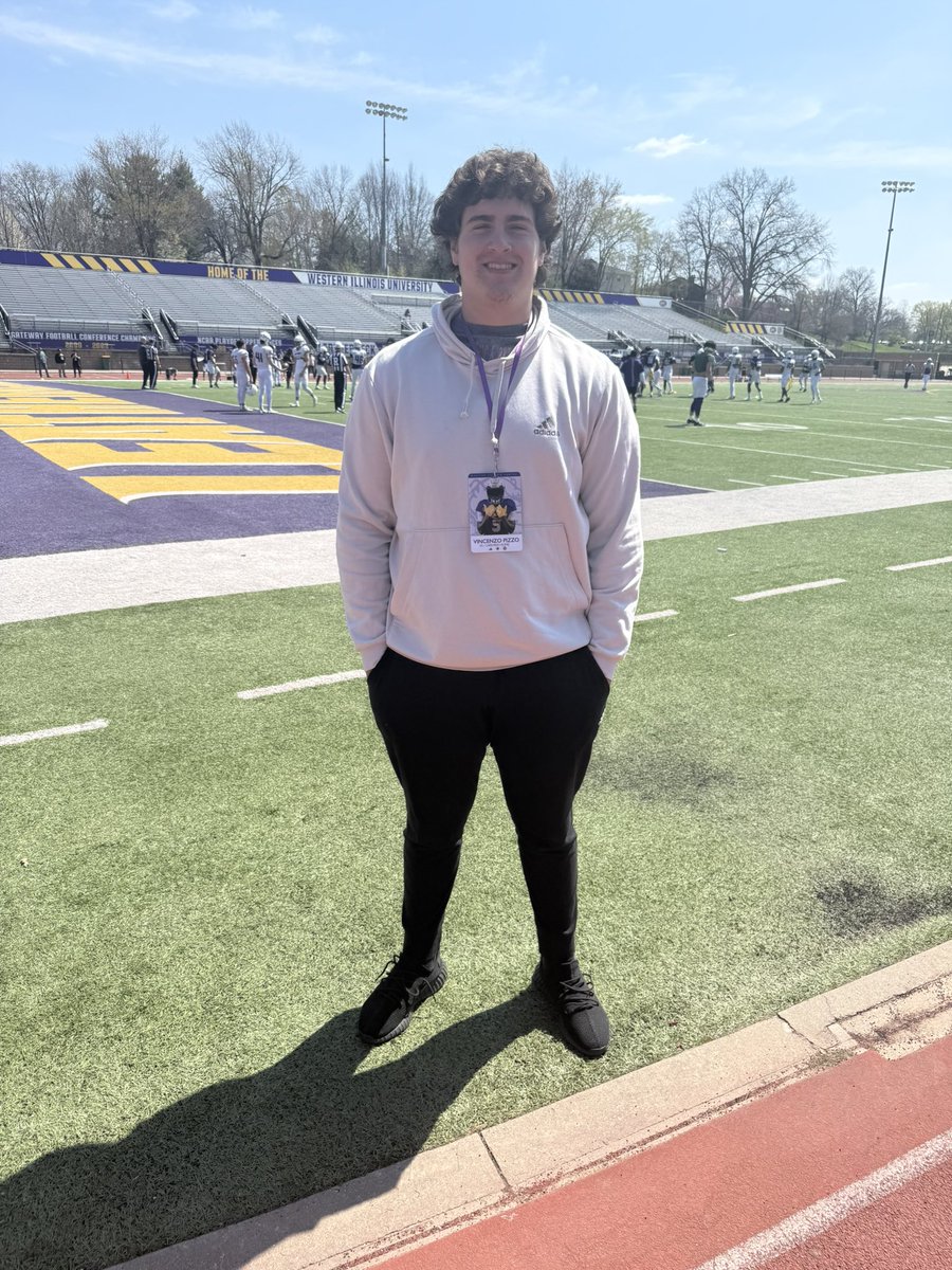 Vincenzo Pizzo (@vincenzopizzo17) on Twitter photo Had a fantastic time at WIU today! Look forward to being back for camp in June.
<a href="/CoachBWilson/">Brad Wilson</a> <a href="/Coach_Tone336/">Coach Tone</a> <a href="/ThreetThreet/">Patrick Threet</a> Had a fantastic time at WIU today! Look forward to being back for camp in June.
<a href="/CoachBWilson/">Brad Wilson</a> <a href="/Coach_Tone336/">Coach Tone</a> <a href="/ThreetThreet/">Patrick Threet</a>