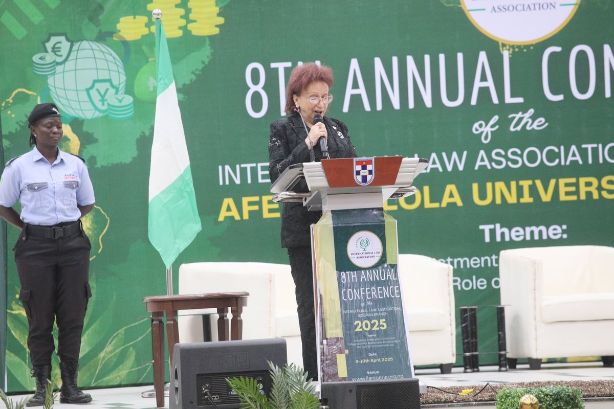 Nigeria_ILA's tweet photo. From cultural displays to insightful welcome remarks, the opening ceremony of the 8th Annual Conference of the @Nigeria_ILA captured the very best of African hospitality and culture. 

Welcome remarks by our amazing host, the Vice Chancellor of @Abuad_Uni, Professor Smaranda Olarinde, opening remarks by the President of ILA Nigeria, Prof. @dsolawuyi and by the Chair of the Conference Planning Committee, Dr. @adenikeakins were followed by the statement of the Executive Governor of Ekiti State, delivered by the Attorney General and Commissioner for Justice, Dayo Apata, SAN, and statement by the  Honourable Minister of Trade, Industry, Regional Integration and Employment of Gambia, and special guest of honour at the event, Hon. Baboucarr Ousmaila Joof, all of which set the stage for the rest of the conference. 

Special thanks to our eloquent compere Oluwadamilola Agbaje ACArb FLMI for her masterful anchoring of the entire conference.
