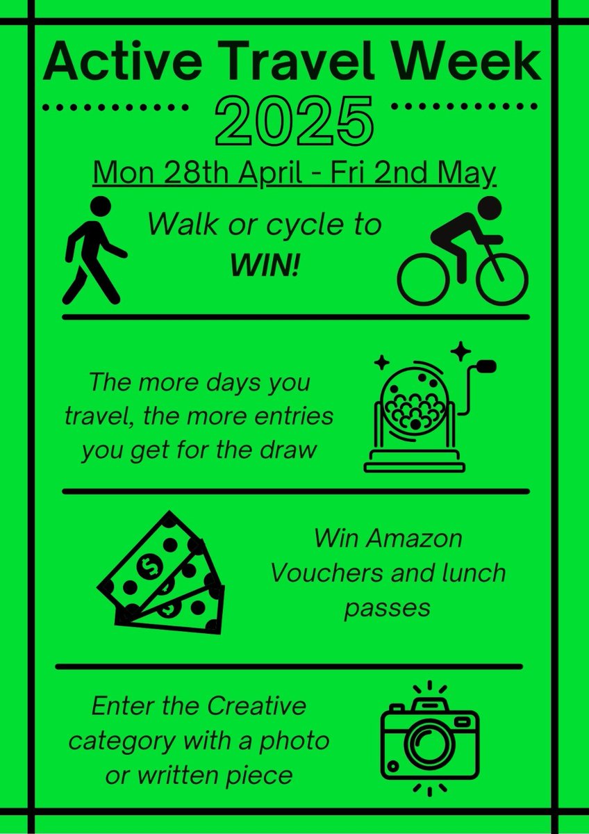 KECHBCouncil's tweet photo. This year, we are happy to announce our 2nd ever Active Travel Week Competition which will be taking place on the week starting Monday 28th April - Friday 2nd May. With the introduction of new Cycling and Creative categories,  there are plenty of ways in which you can win prizes. https://t.co/gk4aMXGTPS