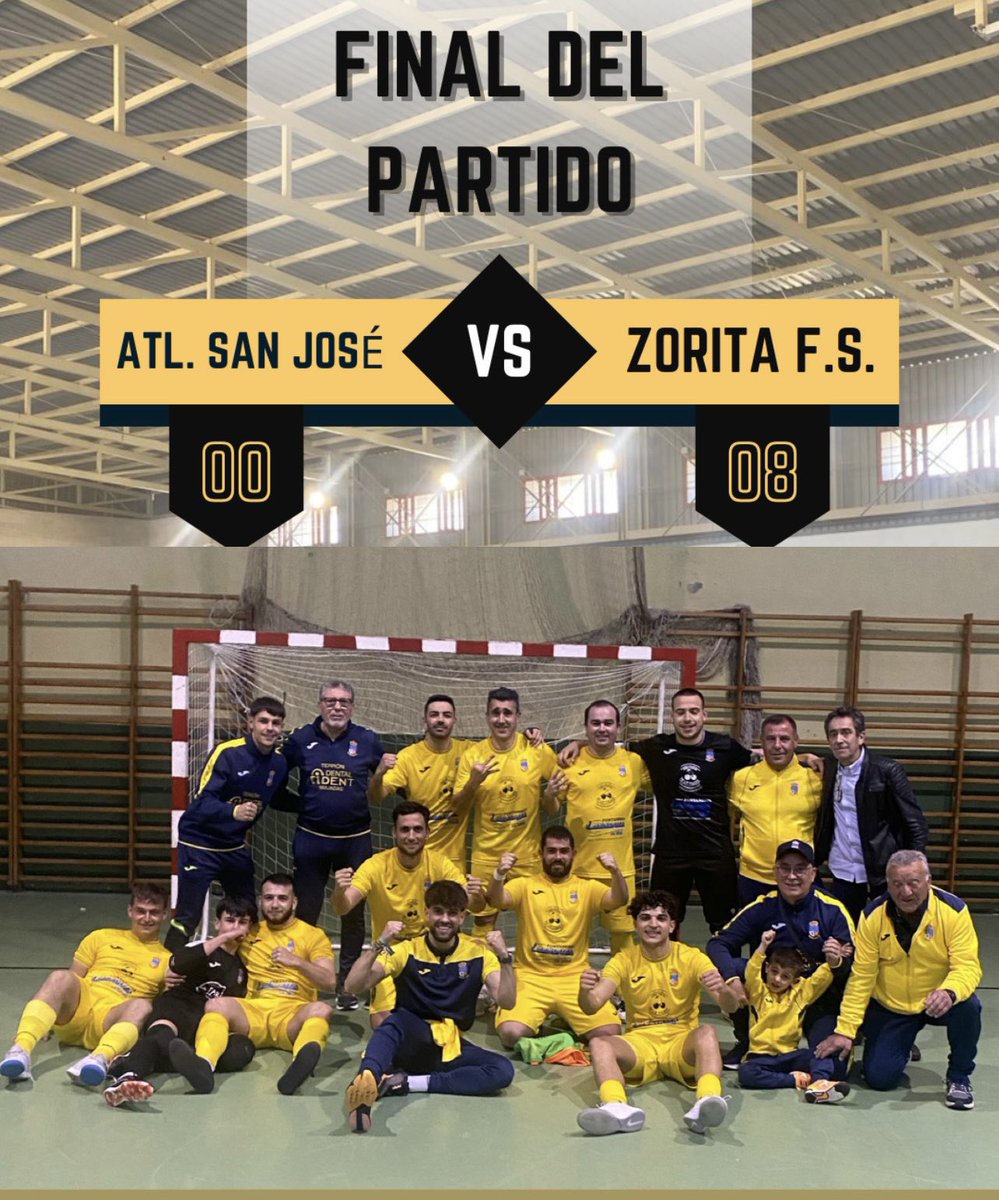🏁 Final del partido 🏁

🏆 LIGA PROVINCIAL 1ª EXTREMEÑA GRUPO 4

📆 17ª Jornada

Atl. San José |0️⃣➖8️⃣| ZORITA F.S.