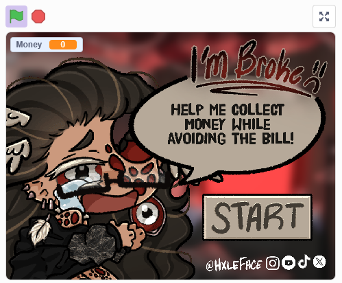 hxleface's tweet photo. I had a class assignment to make a scratch chase game, so I was thinking, why not make content out of it- 

So in the spirit of promoting it, whoever gets the highest score by April 20th will get FREE CHIBI ART.

Drop your screenshots in the replies ♡

https://t.co/xvINpwep2t https://t.co/8tL6tCGGZA