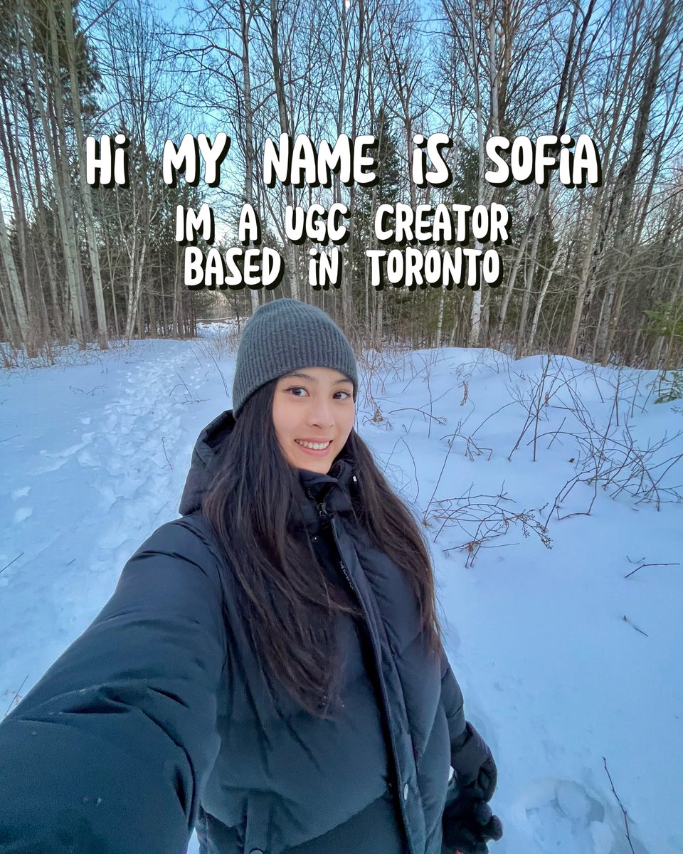 sofiadugc's tweet photo. If you’re doing ugc🤳, a foodie🌯, or just want to connect, hi!  

Here’s a little bit about me:
🇨🇦 ugc creator in toronto 
👩🏻‍💻 work in behavioral science &amp; education
✍🏼 love learning, hiking, photography
🍜 a huge foodie

also made an IG (@sofiadugc) so say hi over there too :) https://t.co/h1ztnq7u0N