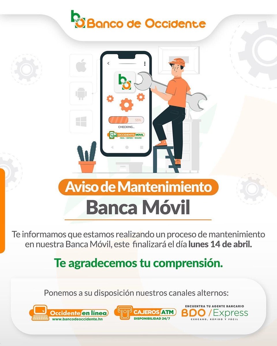 🚨Importante comunicado referente a la aplicación de Occidente Móvil. 

¡Agradecemos su compresión! 🍊