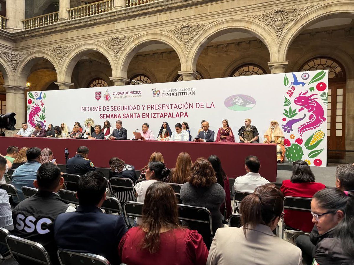 En Conferencia de Prensa realizada el día de hoy, junto a la Jefa de Gobierno Clara Brugada  y la alcaldesa Aleida Alavez Ruiz, anunciamos que nos encontramos listos para llevar a cabo la #182Representación de la Semana Santa en Iztapalapa, una tradición viva.