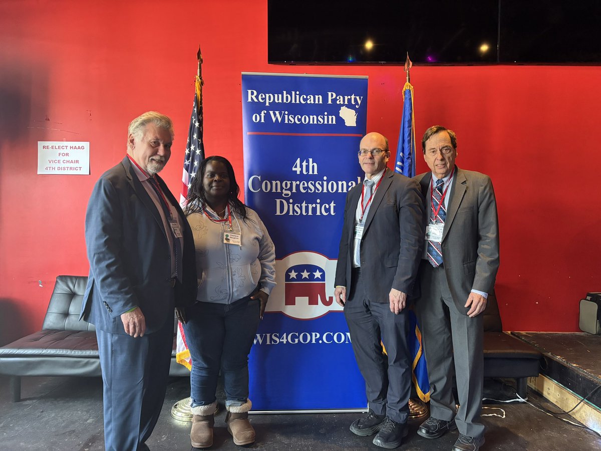 Congrats to the BOBSLED <a href="/BobSpindell/">Bob Spindell</a> for winning re-election today as @WisGOP4th Congressional Chair as well as Doug Haag for Vice Chair, Charlene Abughrin, and Jim McFarland.

I look forward to serving with Bob &amp; Doug on the State Executive Committee!
