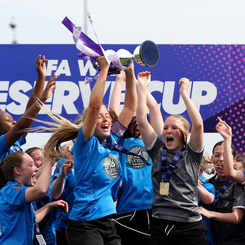 FAWNL's tweet photo. A day to remember 💫

@DCFCWomen and @SCLadiesFC claimed silverware in the FA WNL Reserve Cup and Plate finals at St. George's Park.

Find out how it all unfolded 👇 | #FAWNL