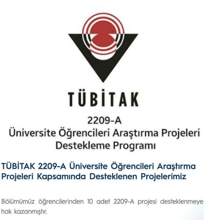 TÜBİTAK 2209-A programı kapsamında bölümümüz (KTÜ Moleküler Biyoloji ve Genetik Bölümü <a href="/KTUMBG/">KTÜ Moleküler Biyoloji ve Genetik Bölümü</a> ) öğrencileri yürütücülüğünde 10 adet proje desteklenmeye hak kazanmıştır. Bu süreçte emeği geçen öğrencilerimizi ve danışman hocalarımızı tebrik ederim 👏👏 ktu.edu.tr/molekulerb/hab…