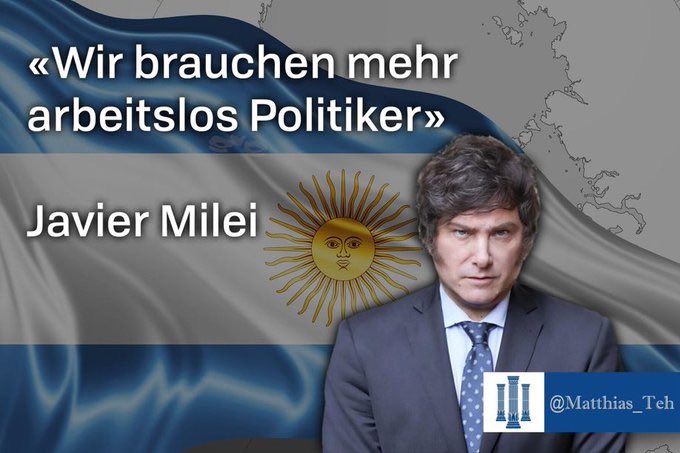 MichaelaM2023's tweet photo. @queru_lant @tagesschau Bezüglich Milei…jeder soll selber seinen Rückschlüsse ziehen, warum unsere #Staats-#Propaganda-#Medien wie #ZDF &amp; #ARD so durchdrehen. Also ich kann am Mileis Forderung nicht falsches erkennen. Jedoch alle die am Steuergeldtropf hängen, bekommen Panik 😱 Warum wohl? Ideen? 🤣 https://t.co/Wx3RK1V2PA