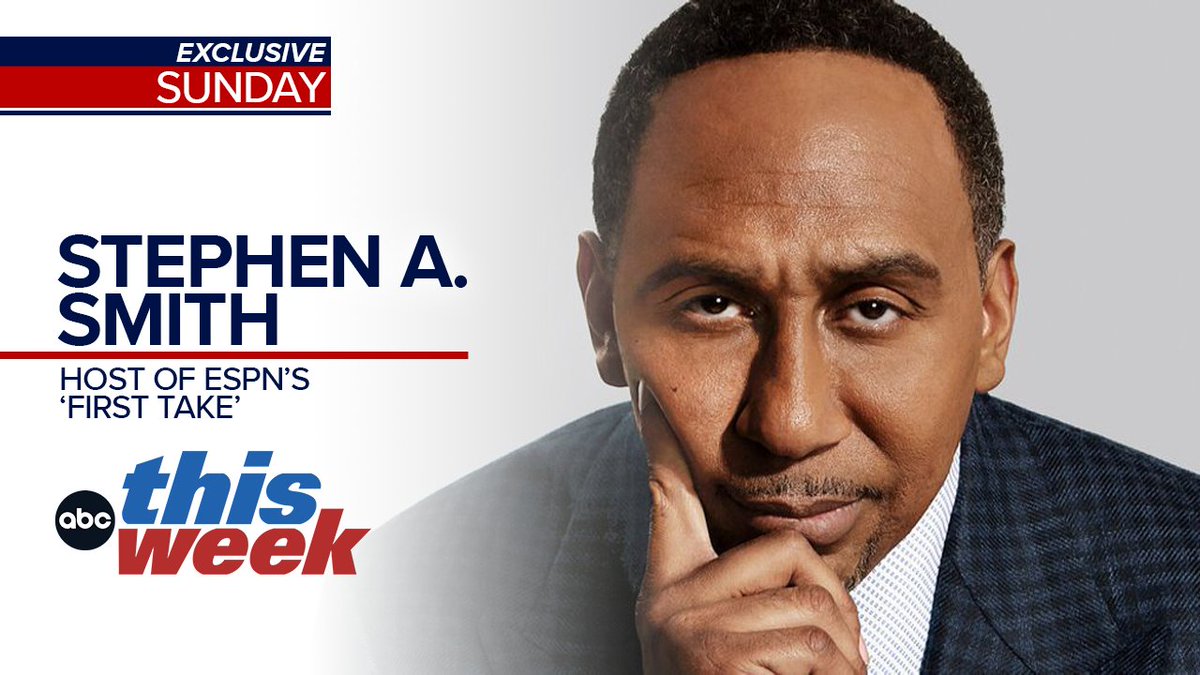 ThisWeekABC's tweet photo. SUNDAY EXCLUSIVE: After announcing he would no longer close the door on entering politics, ESPN’s @stephenasmith joins @jonkarl to discuss the possibility he makes a run for the White House. @ThisWeekABC
https://t.co/XIMk7LTcNM https://t.co/NiDb510Apx