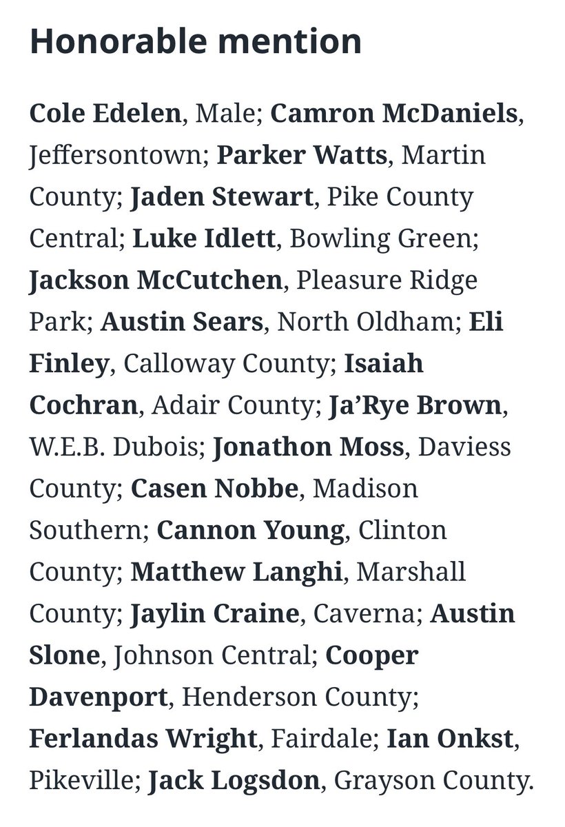 Excited and blessed to be announced an all-state honorable mention by <a href="/KentuckySports/">Herald-Leader Sports</a> and <a href="/courierjournal/">Courier Journal</a>
