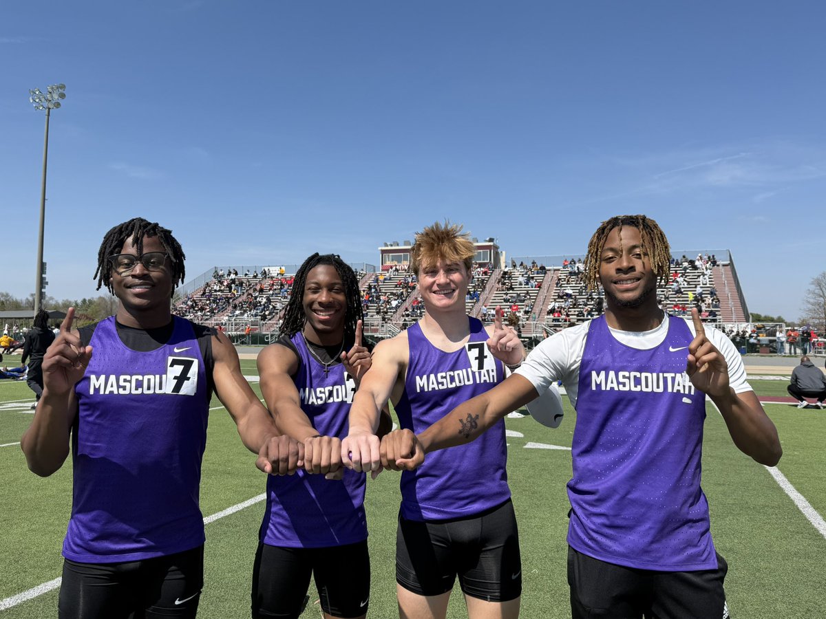 Mascoutah’s 4x200 are the Norm Armstrong Invitational Champs!! 1:28.70!!
