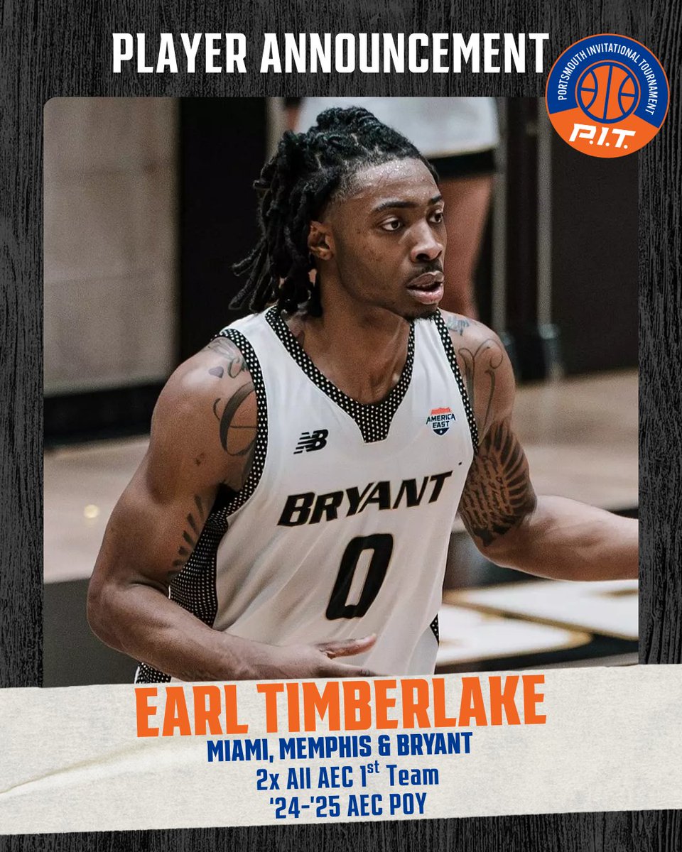 P.I.T. (@pit_basketball) on Twitter photo Our next player joins us from <a href="/BryantHoops/">Bryant Men's Basketball</a>! Welcome Earl Timberlake #PIT25 Our next player joins us from <a href="/BryantHoops/">Bryant Men's Basketball</a>! Welcome Earl Timberlake #PIT25