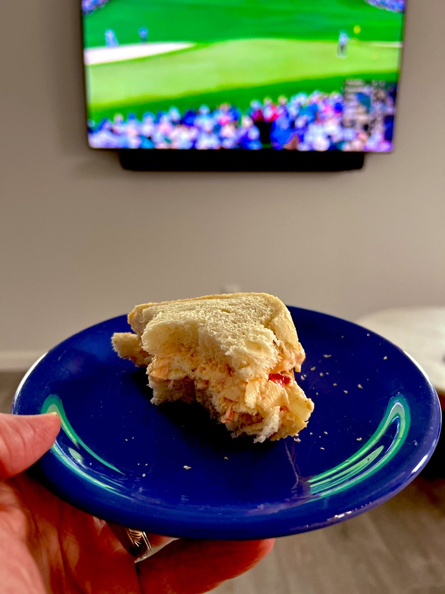 anson_ag's tweet photo. From the couch @CBSSports “A tradition unlike any other” Made the renowned @TheMasters Tournament Pimento Cheese Sandwiches 🥪 Recipe: https://t.co/iTuE8oIwdR @cabotcreamery #golf #food #3rdround https://t.co/XvxqwjKZLi