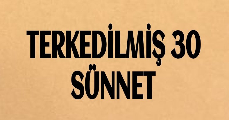ibrahimKAYA_632's tweet photo. Terkedilmiş bazı sünnetler:

1. 3 parmakla yemek yemek

2. Uyanınca uyku izlerini ellerle gidermek

3. Günahlardan sonra 2 rekaat tevbe namazı kılmak 

4. Geceleri yemek kaplarını örtmek 

5. Misvak

6. Kapıyı 3 defa tek çalmak 

7. Evden çıkarken, eve girerken 2 rekaat namaz kılmak 

8. Müezzinin ezanına iştirak etmek

9. Çocuklara selam vermek

10. Tepelere çıkınca 'Allahu Ekber', tepelerden inince 'Subhanellah' demek

11. Tanıdığın tanımadığın herkese selâm vermen

11. Su içerken 3 yudumda oturarak içmek

12. Yatarken abdestli olmak

13. Güleryüzlü olmak

14. Beğenmediğin yemeği ayıplamaman

15. Ezandan sonra dua etmek

16. Yatmadan önce ihlas, felak ve Nas sureleri okumak veya Ayetulkürsi..

17. Duha/kuşluk/işrak namazı kılmak 

18. Boy abdesti almadan evvel abdest almak

19. Yeni elbiseler giydiğinde (hayrını istemek-şerrinden sakınmak) dua etmek

20. Sabah horoz sesi ile dua etmek

21. Eşek sesi ile de Allah'a sığınmak 
Not: Çünkü horozlar melekleri, Eşek de şeytanı gördüğünde bağırır, anırır.

22. Hapşıran kişi elhamdulillah dediğinde ona 'Allah sana merhamet etsin' demek

23. Vitir namazı 
Not: Hanefilerde vaciptir.

24. Sağ ayakla camiye girmek, sol ile çıkmak 

25. Sol ile lavaboya girmek, Sağ ile çıkmak.

26. Her cuma bol bol Salavat getirmek

27. Uyandığında "tekrardan bize cana bahşeden Allah'a şükürler olsun. Dönüş onadır" demek.

28. Kötü rüyayı anlatmamak. İyi rüyayı da sadece senin faydanı isteyene anlatmak.

29. Sevgi ve buğzu dengede tutmak.

30. Sinirlenme sırasında oturmak, siniri geçmezse uzanmak..

"Ümmetimin bozulduğu zamanlarda Sünnetimi ihya eden, bir Şehid ecrine erişir." Hadisi şerif-i uygulamamız umuduyla İbrahim Kaya kardeşinize de dua istirham ederim.