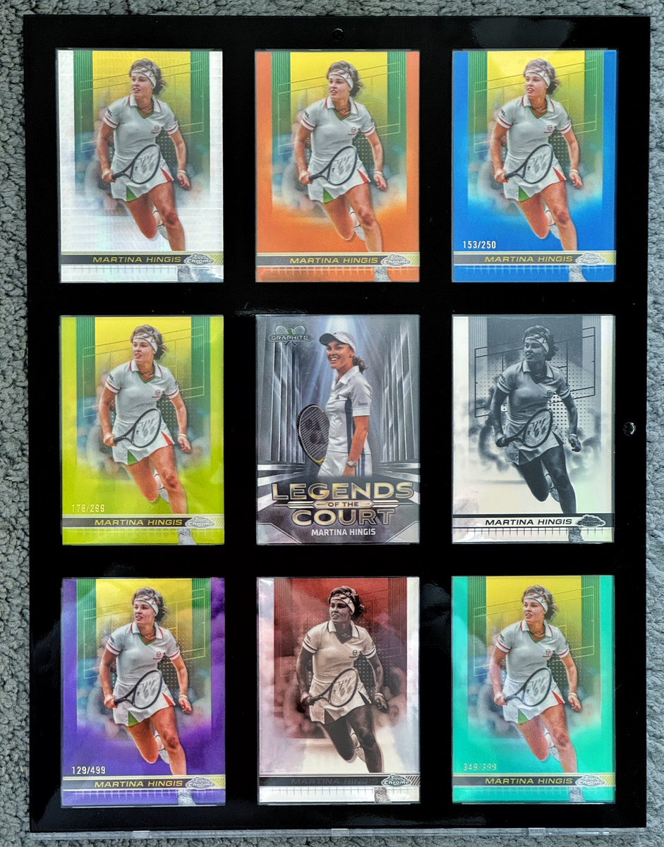 <a href="/BUILD_A_BINDER/">BUILD-A-BINDER</a> <a href="/dhdrewry/">David Drewry</a> <a href="/X5ms2/">X5ms</a> <a href="/1Cash28/">Cash</a> <a href="/CardPurchaser/">Card Purchaser</a> It started when I pulled that red card in a break. I have a bunch of her chrome and sapphire.
The Graphite set is pretty nice, too. Made a nice centerpiece for this “binder page” that I can hang on the wall.
<a href="/UltraPROSupply/">Ultra PRO Supplies</a>