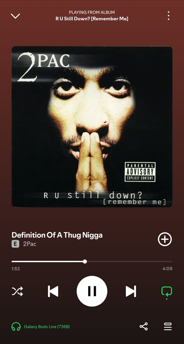 "I put that on my moms word to the motherfuckin' trigger,
Before I go broke I'd be a drug dealer, a Thug Nigga!"

#2pac
#RUstilldown

One of his best deep cuts!