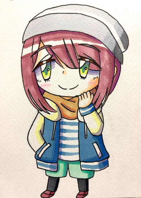 土岐綾乃ちゃん! #コピック #ゆるキャン #土岐綾乃 