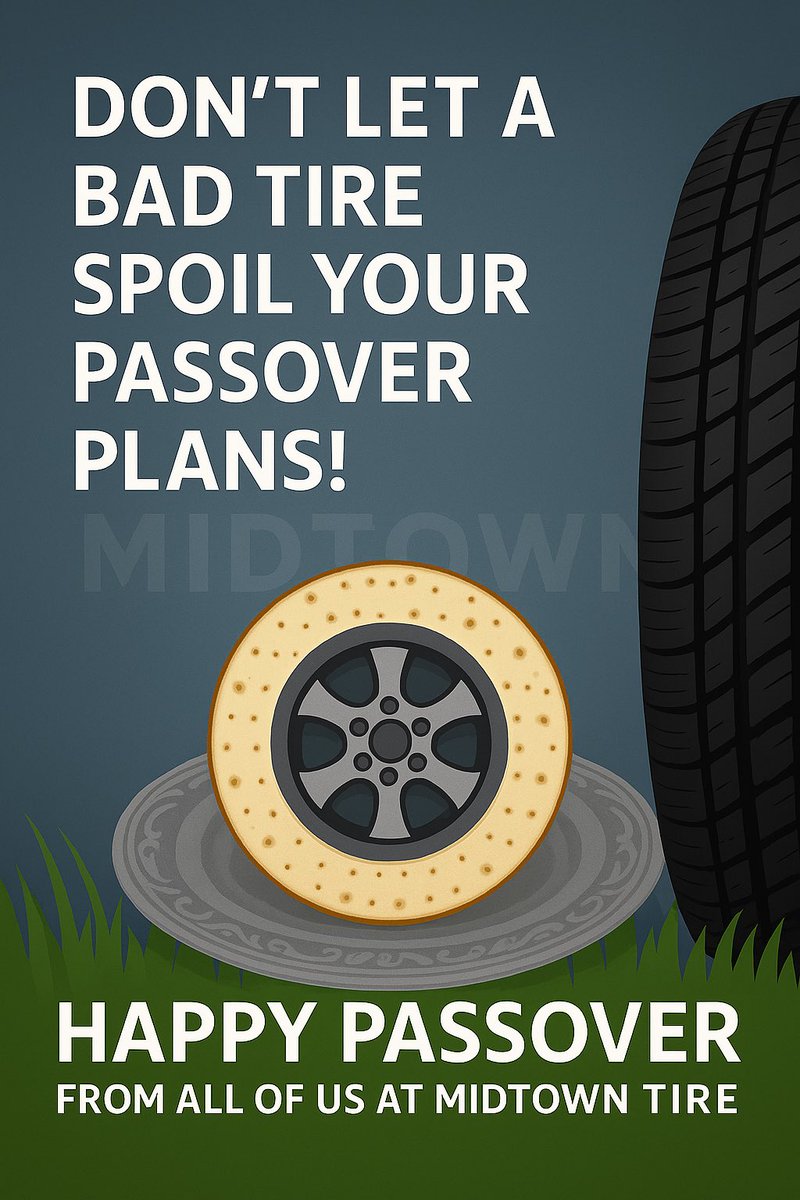 MidtownTireLLC's tweet photo. Wishing a safe and joyful Passover to all who celebrate! ✡️🍷

At Midtown Tire, we know how important it is to stay on the road—especially during the holidays.

Whether you’re hitting the road to see family or just trying to make it through the week without a flat—we’ve got you covered.

Don’t let a bad tire spoil your plans. Stop by for quick, reliable service you can count on. 🛞✨

#Passover #MidtownTire #HolidaySafety