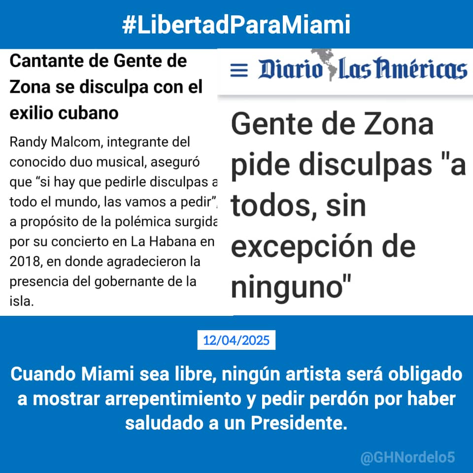 iLibertad para Miami! 
#Cuba #CDRCuba #LibertadParaMiami #TumbaElBloqueo