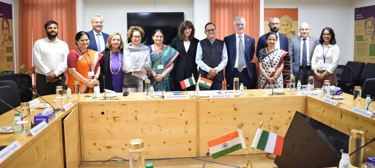 Office of Principal Scientific Adviser to the GoI (@prinsciadvoff) on Twitter photo Italy's Minister of University and Research, <a href="/BerniniAM/">Anna Maria Bernini 🇮🇹</a> with her team met Prof. Ajay Kumar Sood, Principal Scientific Adviser to the Government of India and Scientific Secretary, Dr (Mrs.) Parvinder Maini to deliberate on advancing bilateral collaboration in key areas of science Italy's Minister of University and Research, <a href="/BerniniAM/">Anna Maria Bernini 🇮🇹</a> with her team met Prof. Ajay Kumar Sood, Principal Scientific Adviser to the Government of India and Scientific Secretary, Dr (Mrs.) Parvinder Maini to deliberate on advancing bilateral collaboration in key areas of science