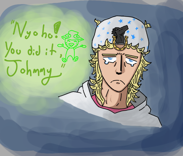 SammDCrow's tweet photo. He finally did it, go Johnny go! #SBR #jojo #gyrozeppeli https://t.co/RnfFJWcnBk