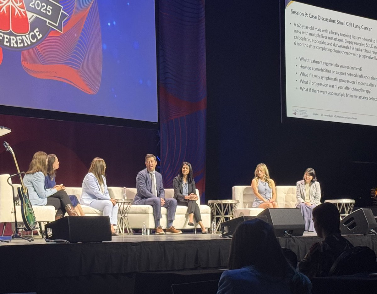 Dr. Estela Rodriguez (@latinamd) on Twitter photo #TexasLung25 Day 2: Panel discussing sequencing of drugs in 2nd line ES-SCLC.
👉🏽Now that tarlatamab has OS, what is the best sequence of therapy
👉🏽Importance of patient selection & support
👉🏽New ADCs and immuno combinations in horizon
#lcsm
<a href="/LaurenByersMD/">Lauren Averett Byers, MD</a> <a href="/BZhangMD/">Bingnan Zhang</a> #TexasLung25 Day 2: Panel discussing sequencing of drugs in 2nd line ES-SCLC.
👉🏽Now that tarlatamab has OS, what is the best sequence of therapy
👉🏽Importance of patient selection & support
👉🏽New ADCs and immuno combinations in horizon
#lcsm
<a href="/LaurenByersMD/">Lauren Averett Byers, MD</a> <a href="/BZhangMD/">Bingnan Zhang</a>