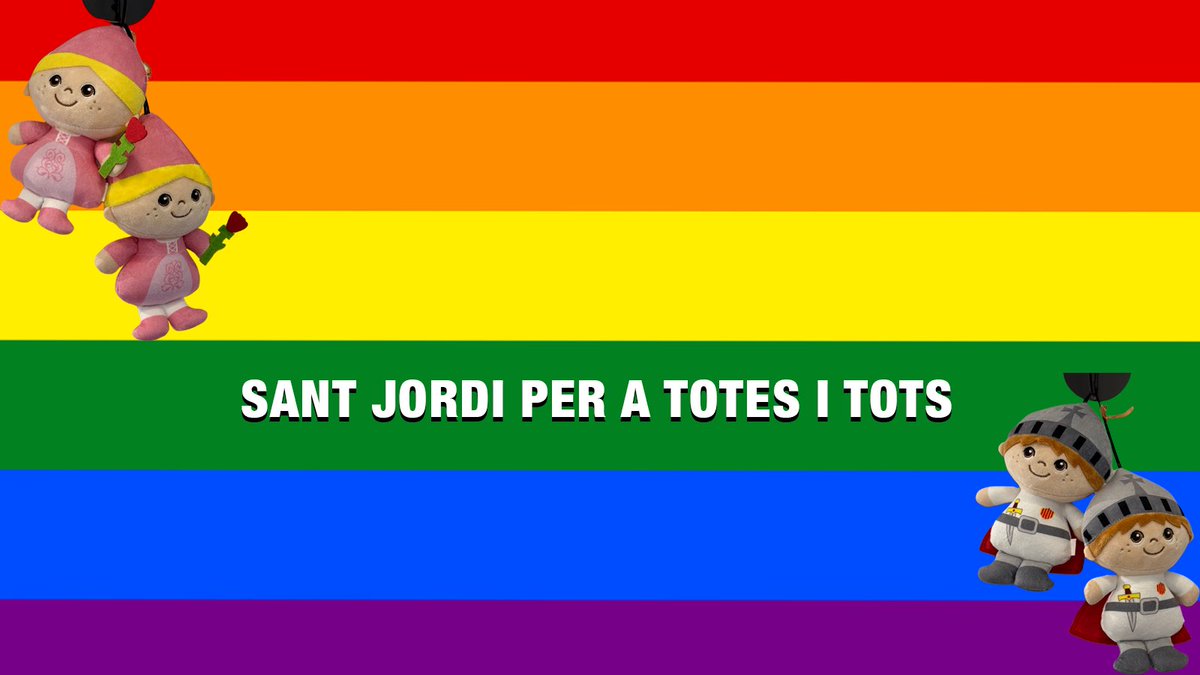ArtdHorta's tweet photo. Nosaltres ho tenim clar.
Sant Jordi per a tothom 🏳️‍🌈 https://t.co/I6uV82Da3o
