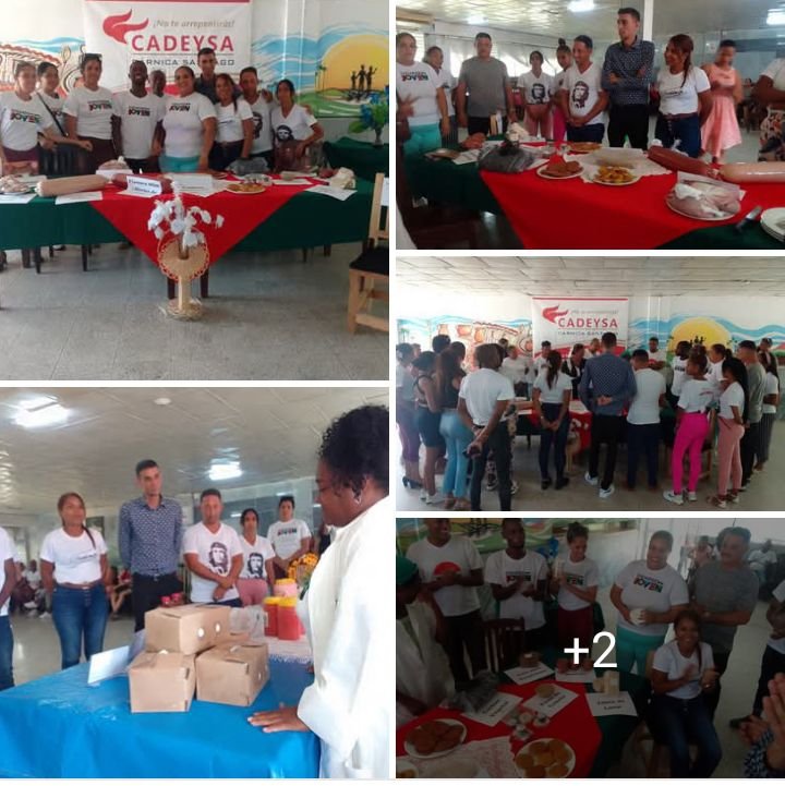 Con una feria expositiva de los productos que allí se elaboran, fueron recibidos en la Empresa Cárnica y Láctea de Santiago de Cuba, Yesenia Acuña Borrero, 1ra Sec del Comité Provincial de la #UJCdeCuba, y Arley Silva Velázquez, Funcionario del Comité Nacional.
#Cuba